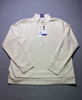 NWT Member's Mark Quarter Zip Pullover Sweatshirt Men's 2XL Beige Long Sleeve
