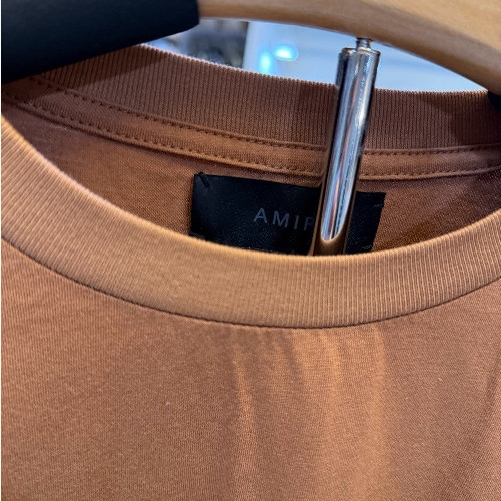 AMIRI Tan Crew Neck T-Shirt Size XL