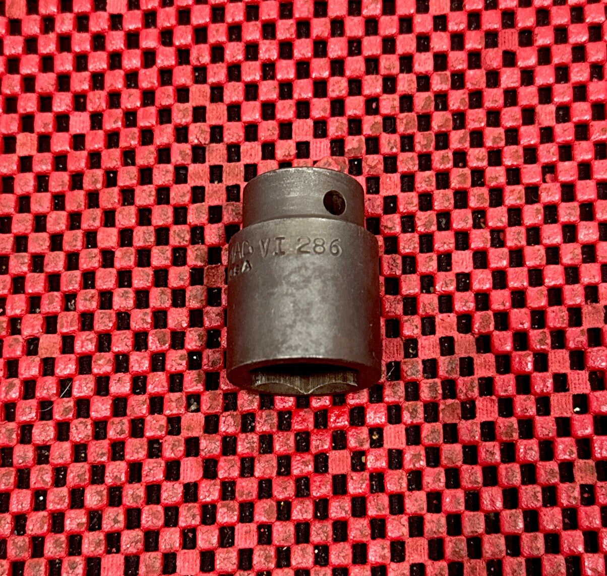 Mac Tools VI286 7/8" 1/2" Drive 6 Point Shallow Impact Socket NICE USA N5