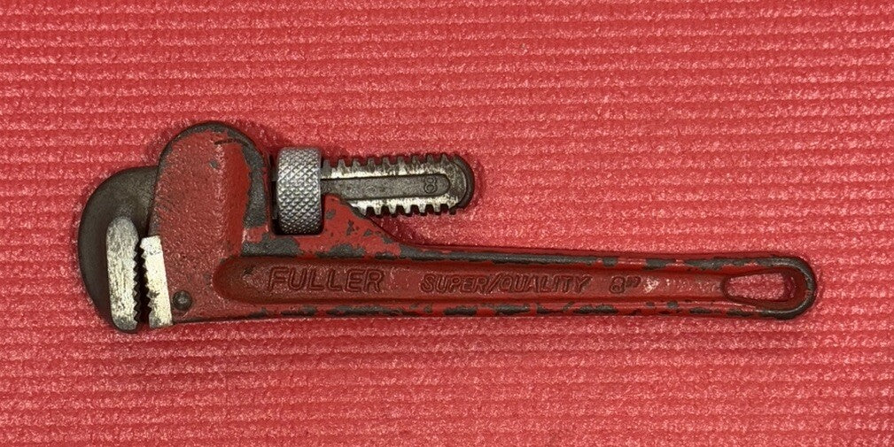 Vintage Fuller 8" Super Quality Red Pipe Wrench - Plumbing Wrench Tool - Japan