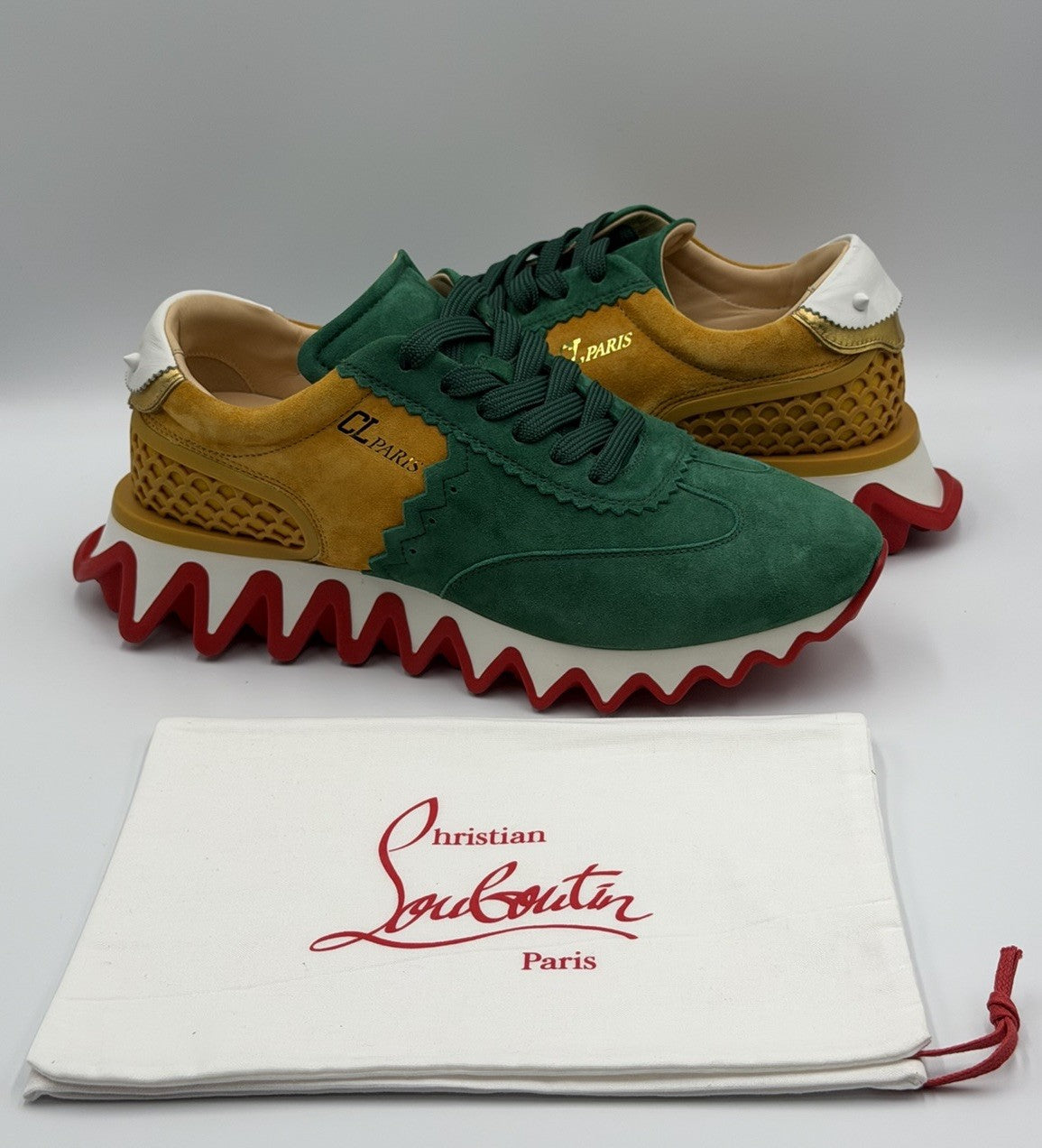 AUTHENTIC Christian Louboutin Loubishark Men's Suede Size 41.5 EU, 8.5 US NEW