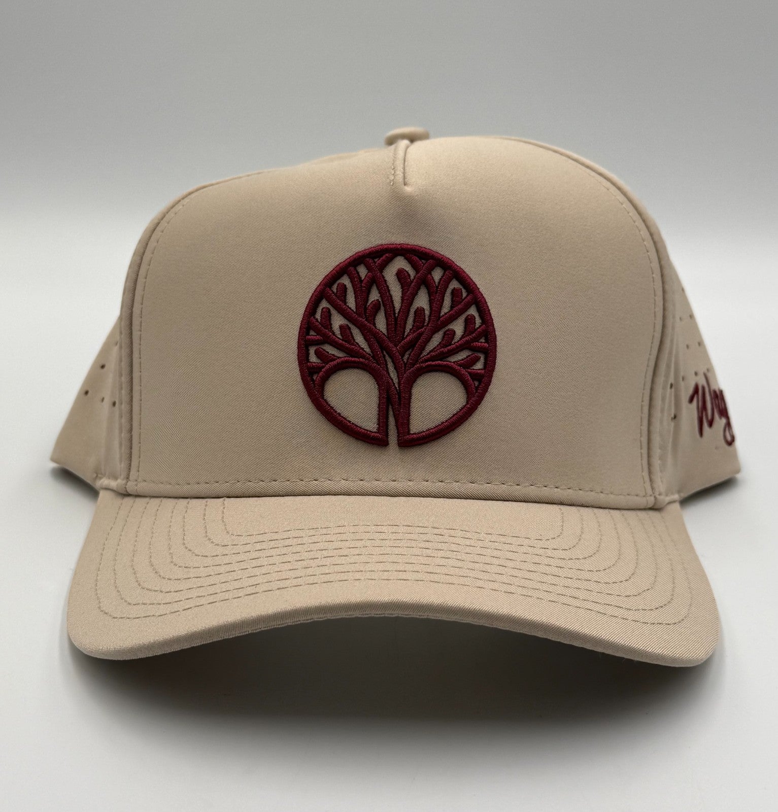 Waggle Smoaked It Golf Snapback Cap Tan Adjustable Performance Baseball Hat