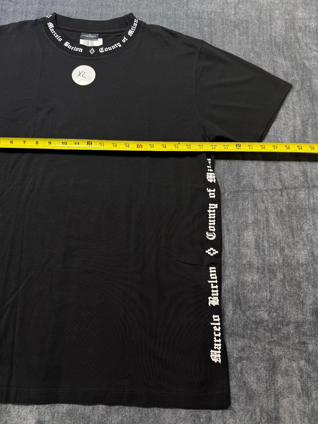 Marcelo Burlon County of Milan T-Shirt Men's XL Black Short Sleeve Crew Neck