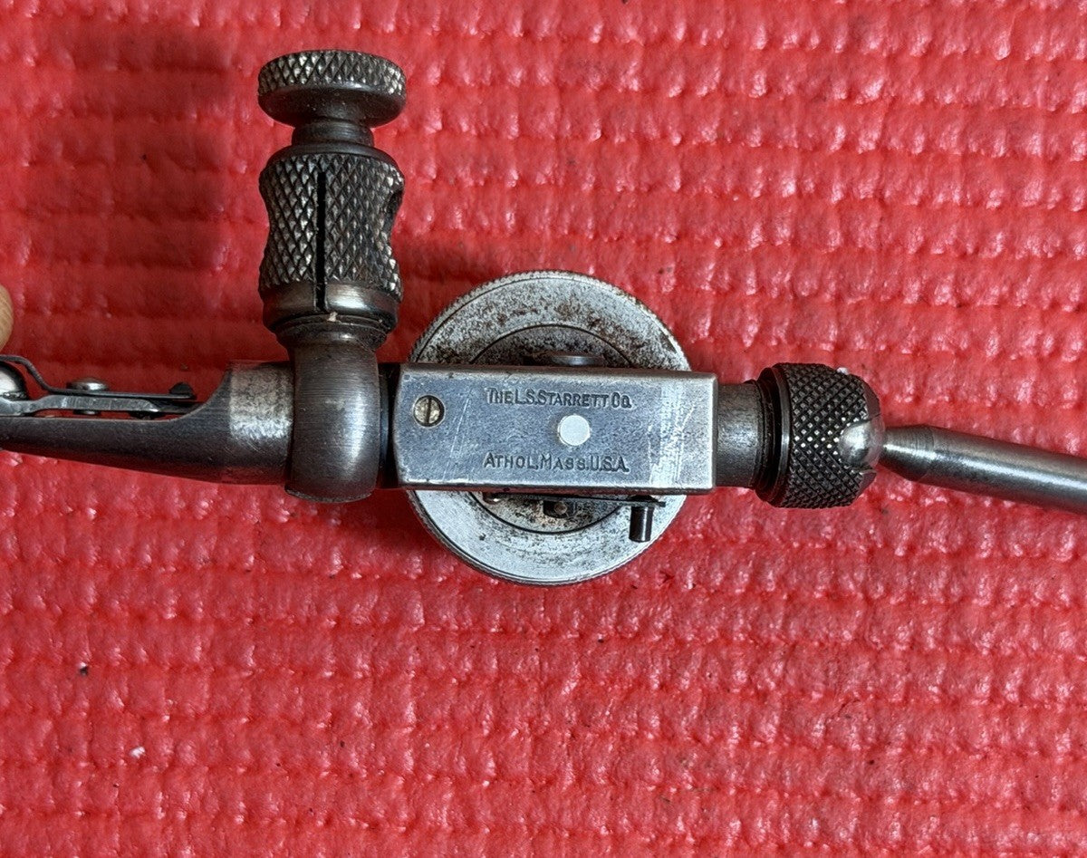 VINTAGE STARRETT LAST WORD 711  .001 TEST INDICATOR WITH CASE MACHINIST TOOL USA