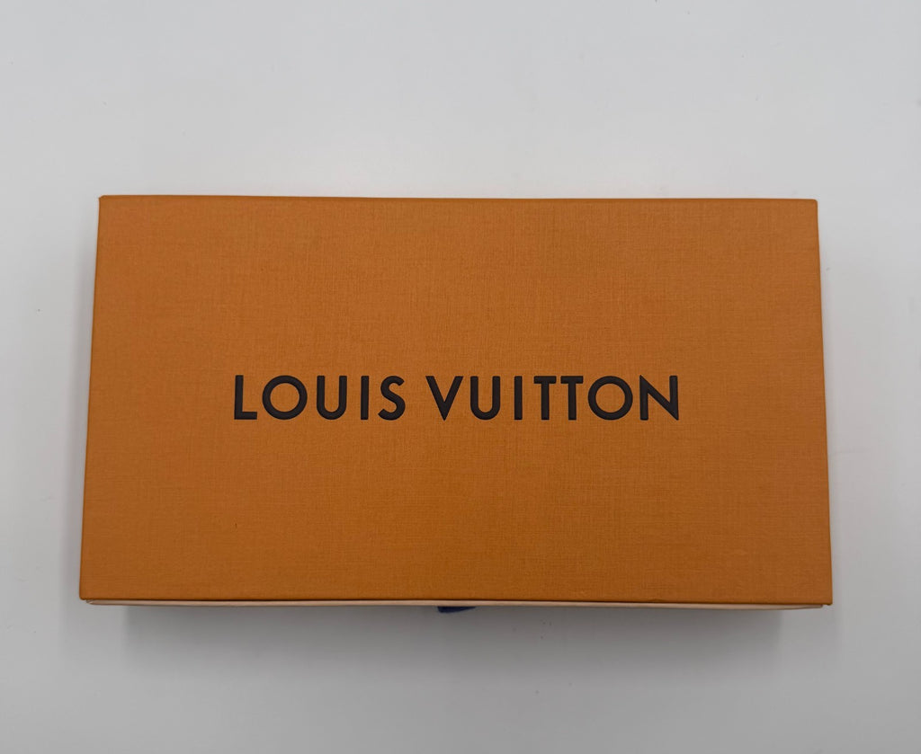 Louis Vuitton Monogram Zippy Organizer Wallet Women's Blue Ostrich Leather