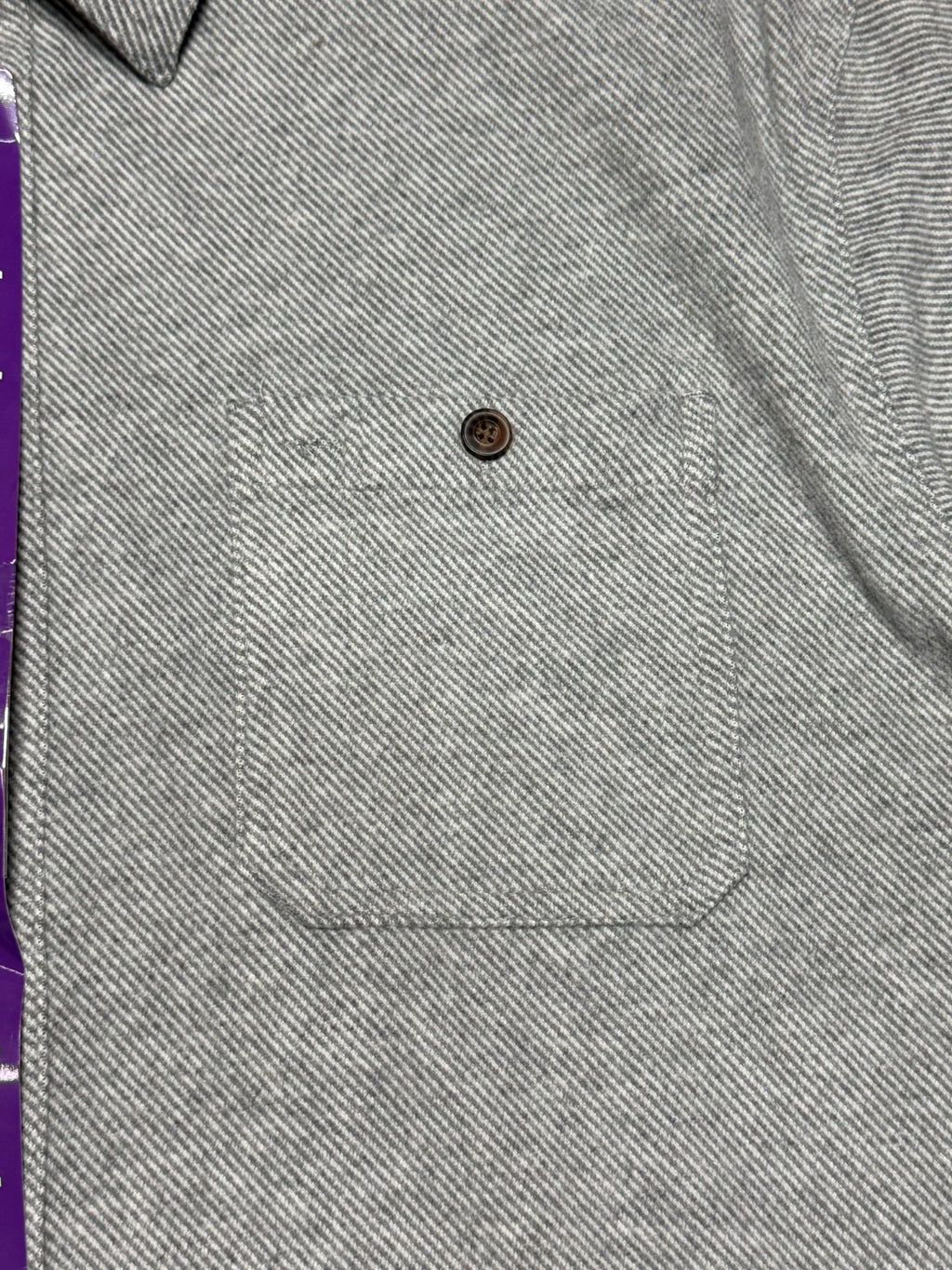 NWT Jachs New York Knit Button-Up Shirt Men's 2XL Light Gray Long-Sleeve Pockets