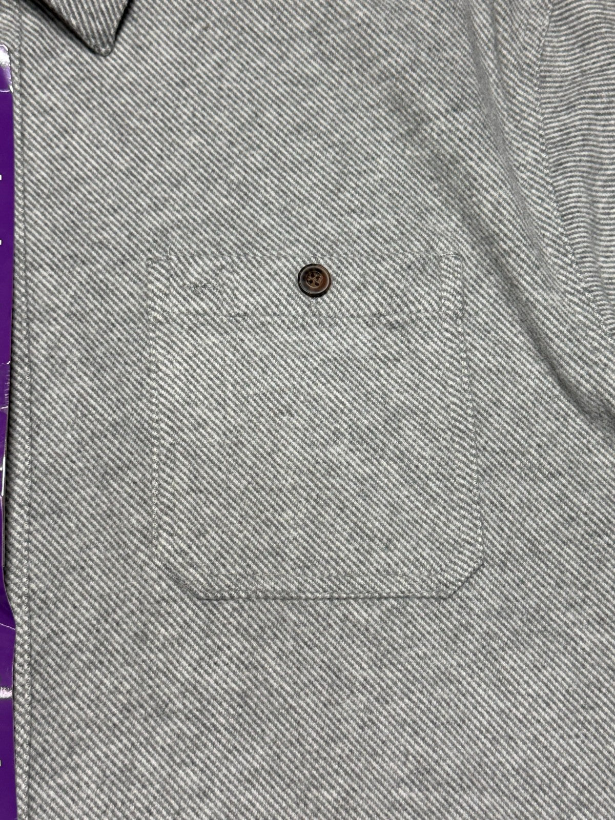 NWT Jachs New York Knit Button-Up Shirt Men's 2XL Light Gray Long-Sleeve Pockets