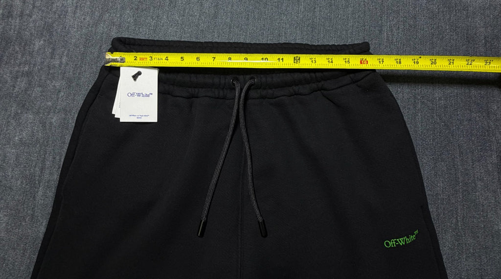 NWT Off-White Black Beach Bookish SweatPants Women's X-Large Logo Drawstring