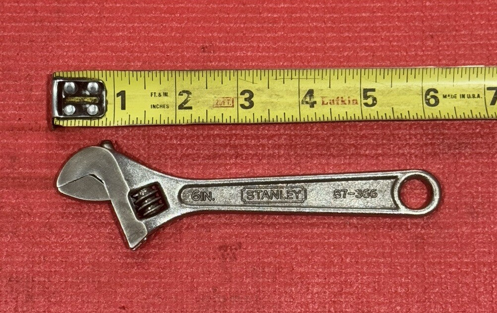 Vintage STANLEY 87-366  6" ADJUSTABLE WRENCH  Crescent Wrench Japan Nice!