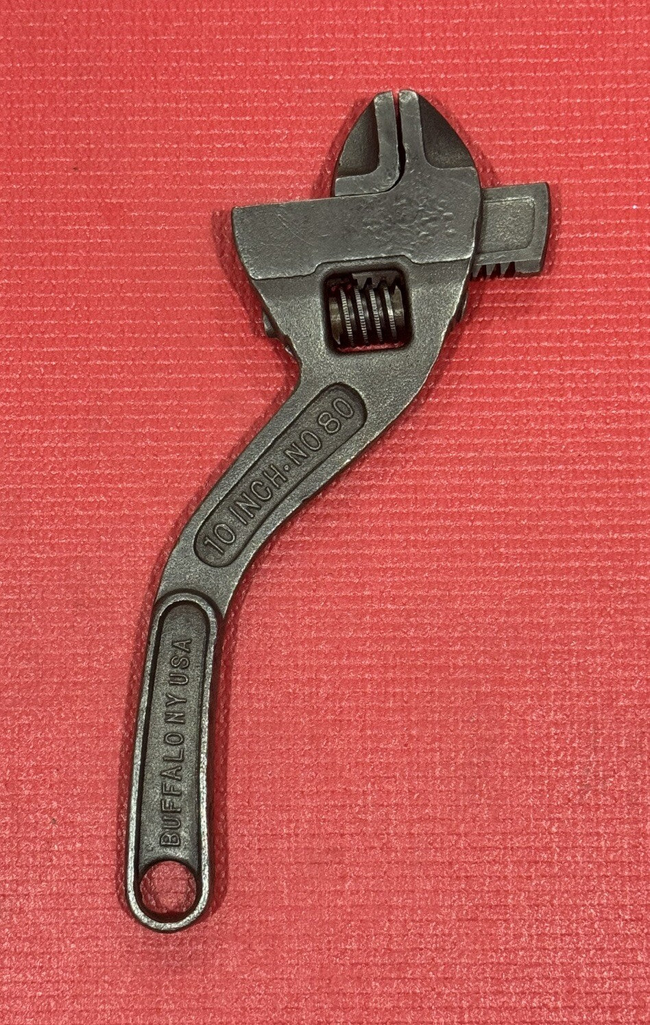 Westcott The Keystone MFG No.80 10” Adjustable Wrench S Curved Handle Buffalo NY