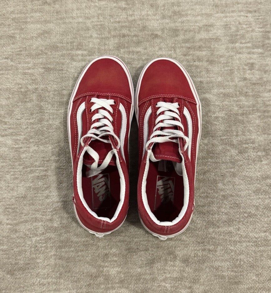 Vans Red & White Old Skool Canvas Men's size 5.5 & Women's size 7.0