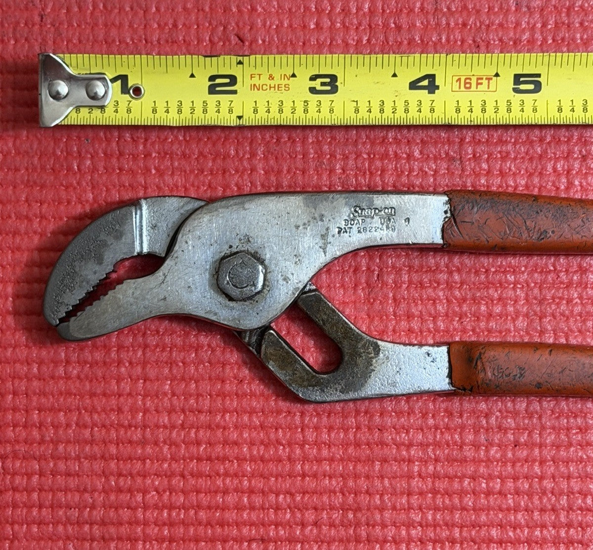 Vintage Snap on Tools 90AP 9" Adjustable Pliers Tongue Groove Underline Logo USA