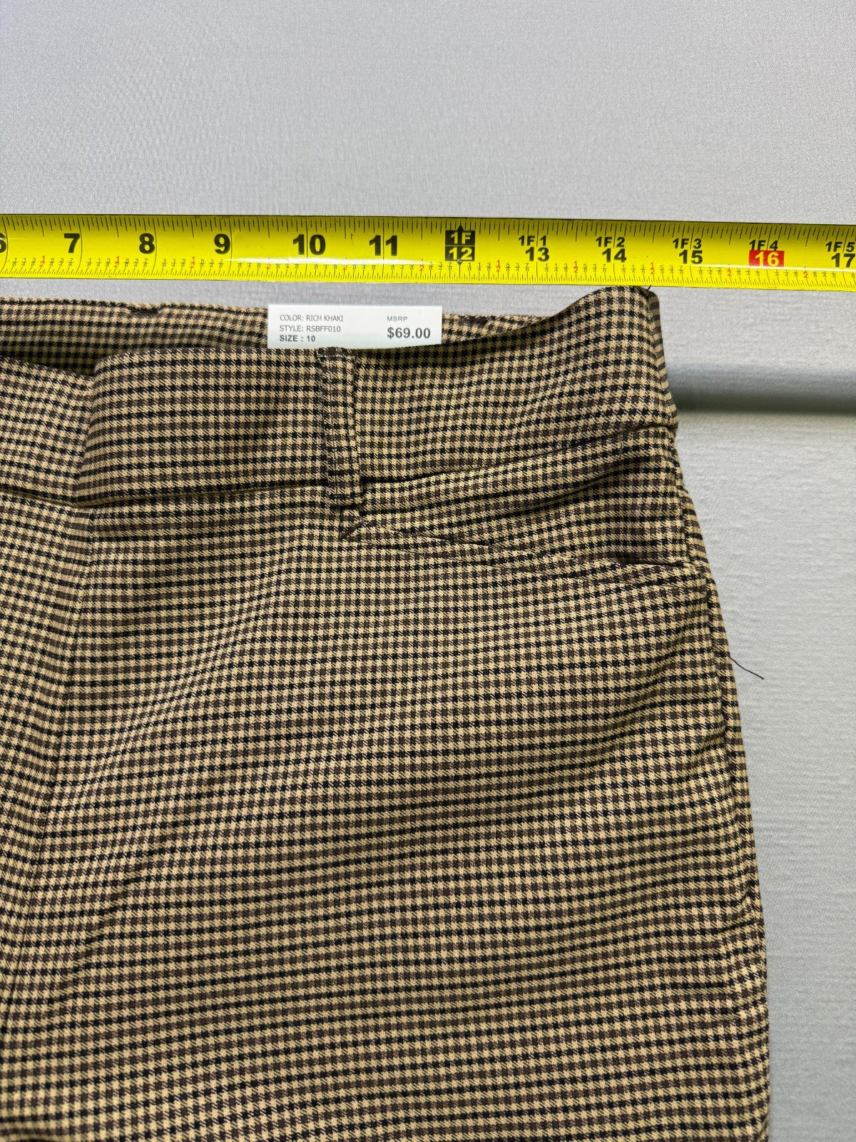 Rafaella Pull-on Pockets Slim Straight Leg Stretch Pants Women's 10 Khaki