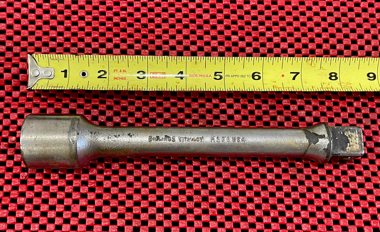 Billings Vitalloy H138 7-1/2" Chrome Extension 3/4" Drive VINTAGE Made In USA N4
