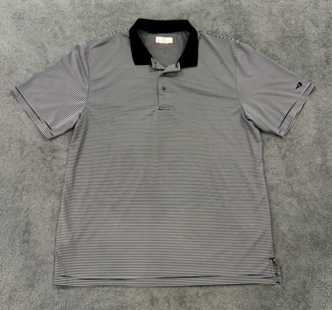 New Grand Slam Performance Men's XL Short Sleeve Polo Shirt Peacoat Blue Striped