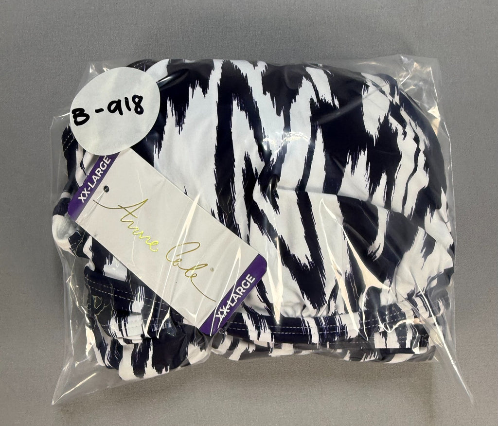 NWT Anne Cole Limited Edition Tankini Top Women's 2XL Navy Blue White Sleeveless