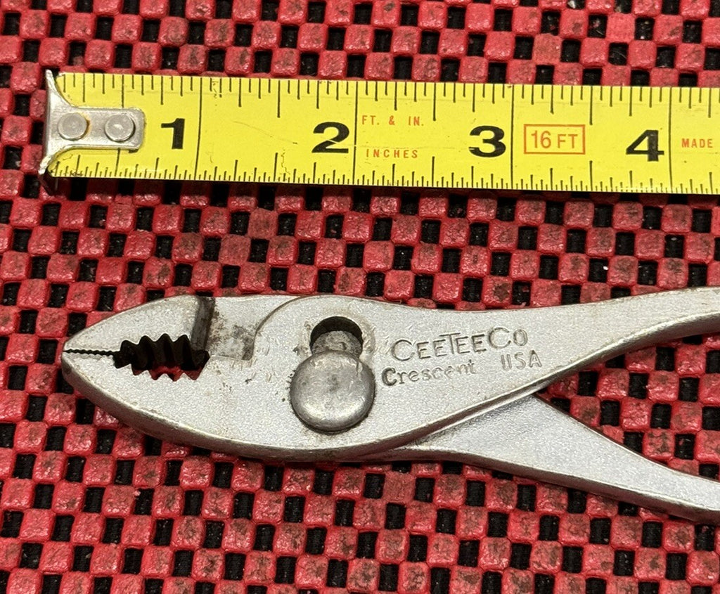 Vintage CeeTee Co. Crescent Slip Joint Pliers 6-1/2" Long Made In USA N1