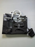 Luxe Weekender Bag / Canvas & Leather Cargo Bag Black Women's NEW