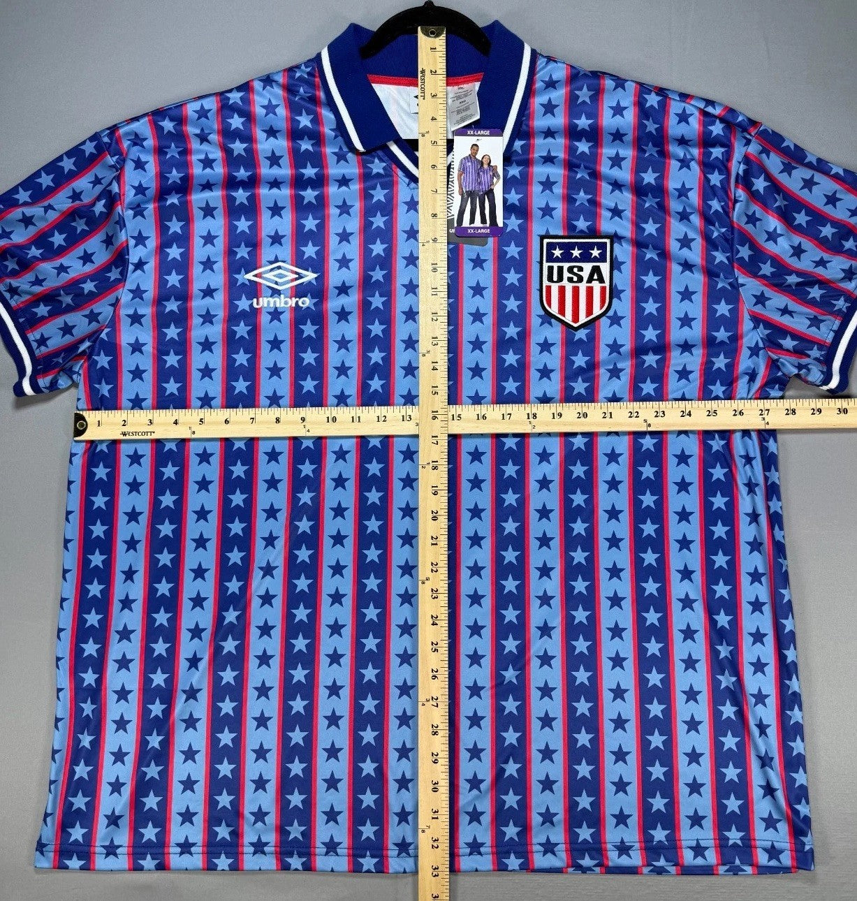 NWT Umbro United States National Soccer Team Jersey Men's 2XL Blue