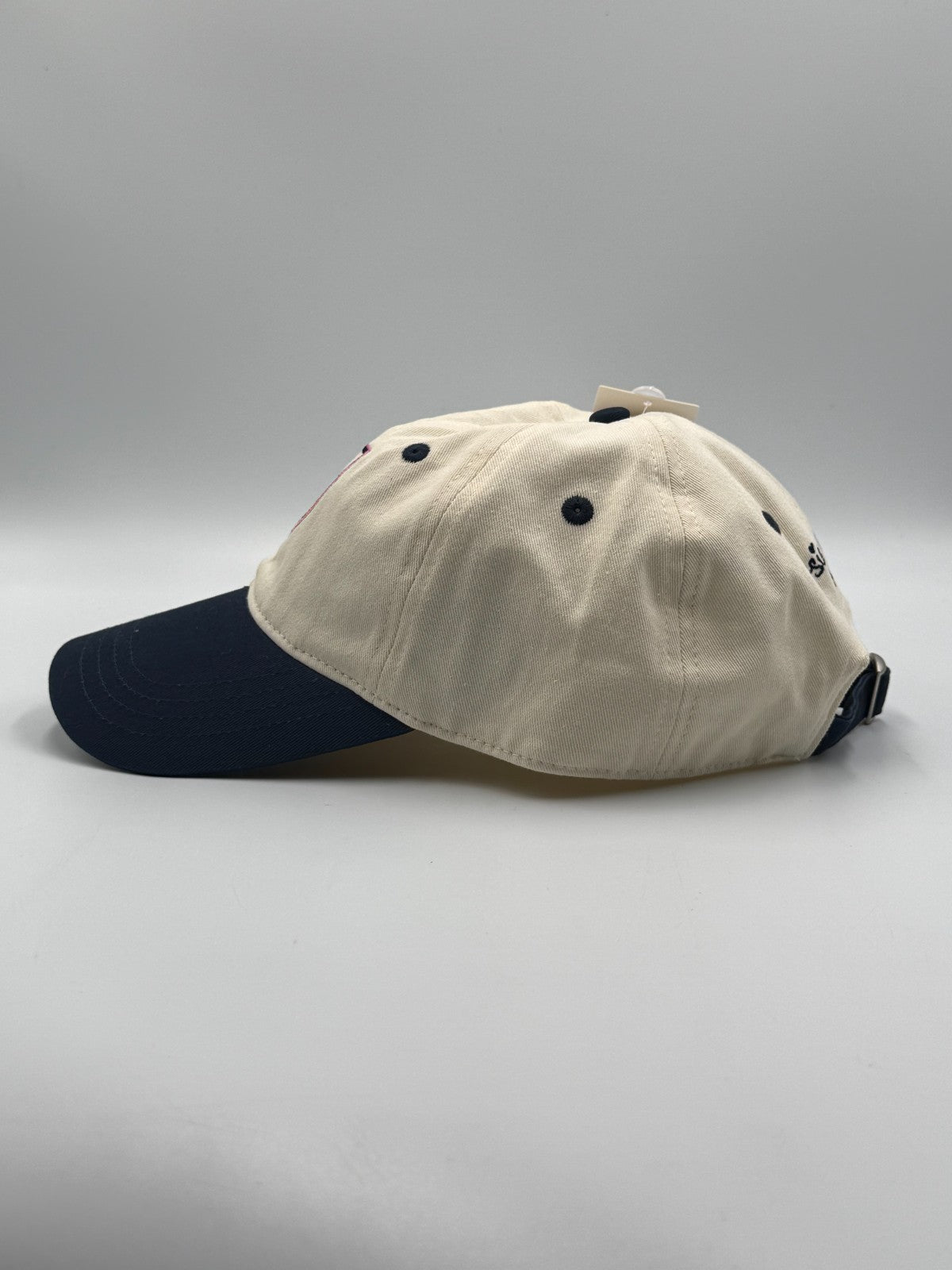 Frasier Sterling Go Sports Strapback Hat Cream Navy Adjustable Baseball Cap