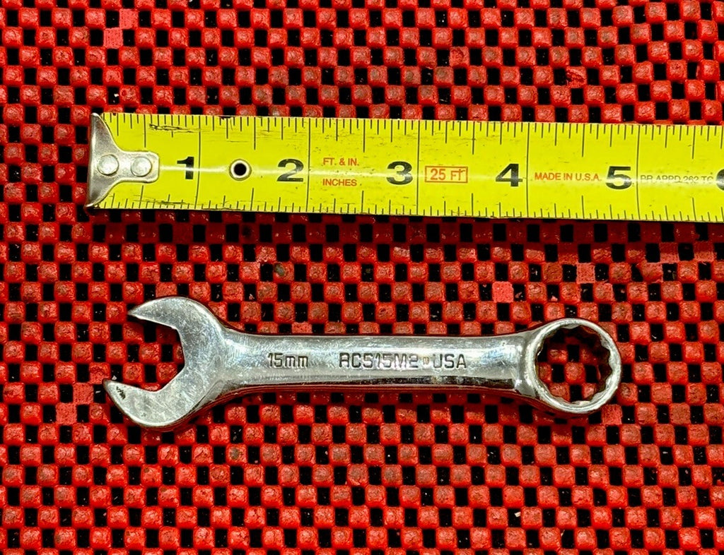 Matco Tools RCS15M2 15mm Metric 12 POINT Stubby Combination Wrench USA S3