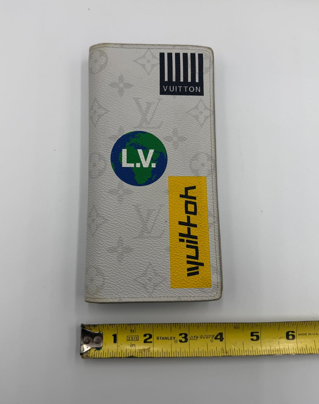 Louis Vuitton Brazza Wallet Men's Limited Edition Logo Story Monogram Canvas