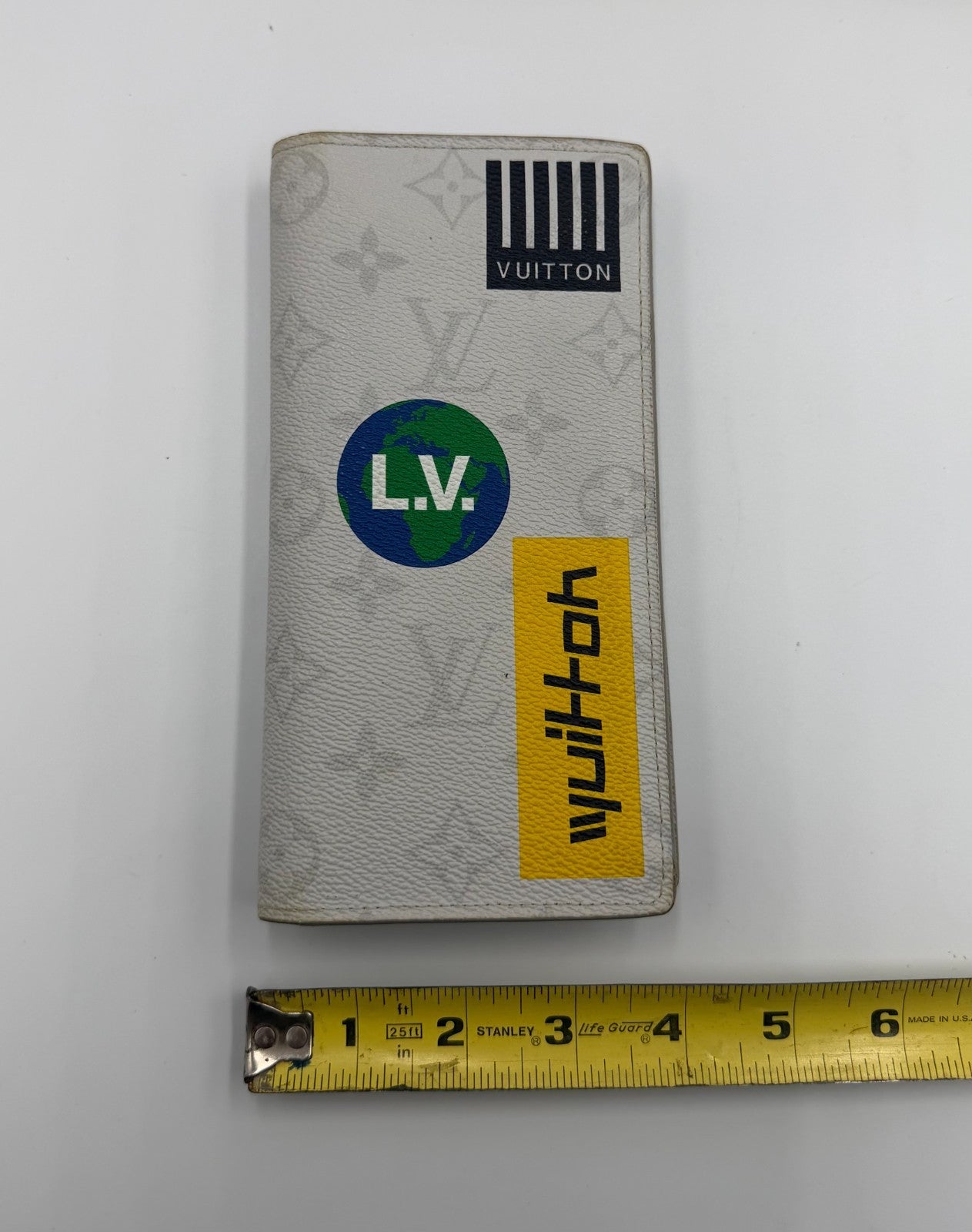 Louis Vuitton Brazza Wallet Men's Limited Edition Logo Story Monogram Canvas