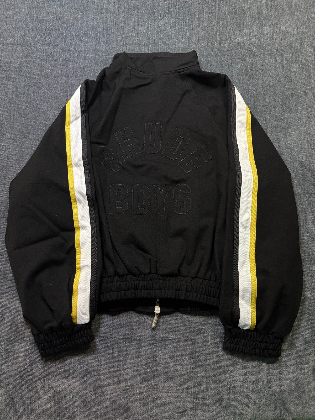 NWT Rhude Traxedo Jacket Men's 2XL Black Striped Long Sleeve Full Zip Outdoor