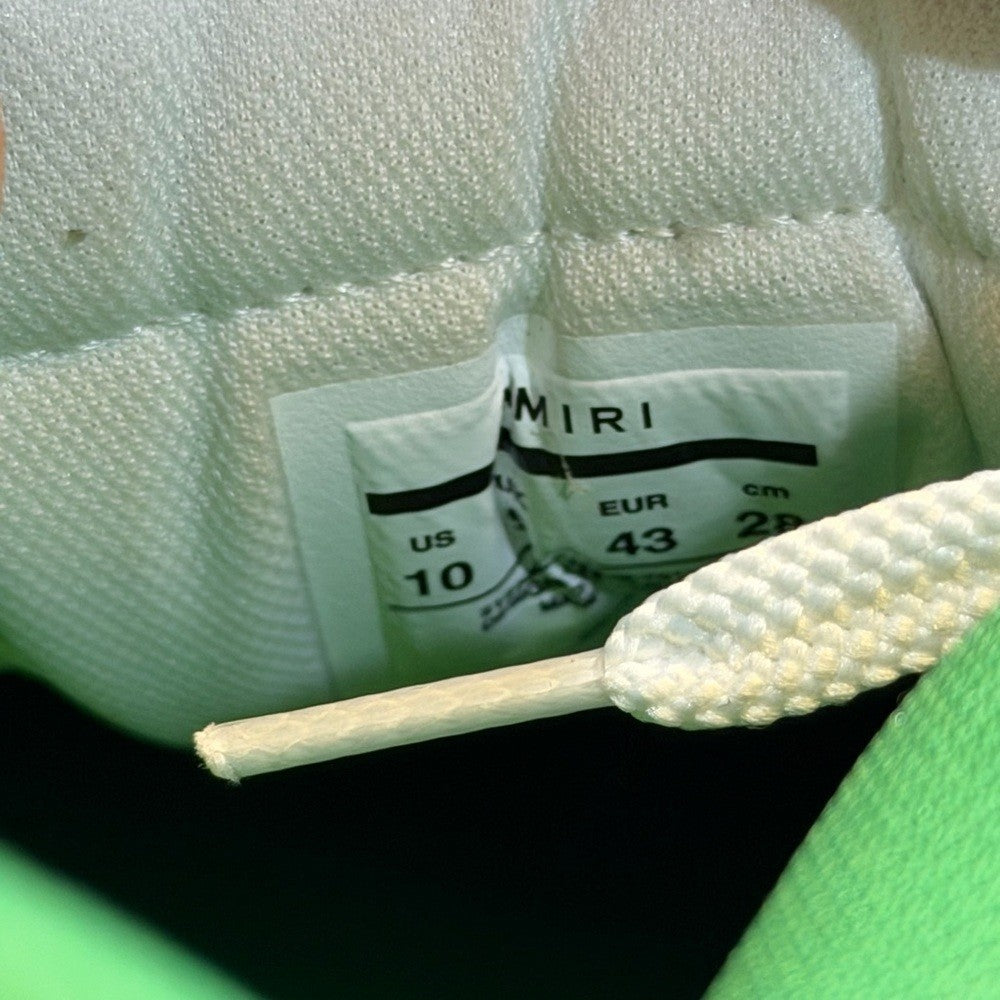 AMIRI skeleton low Green and White Sneakers 10