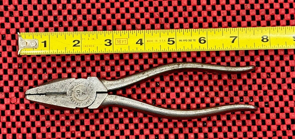 Vintage Crescent Tools 50-7 - 7-1/4" Lineman's Pliers Tool Jamestown NY USA
