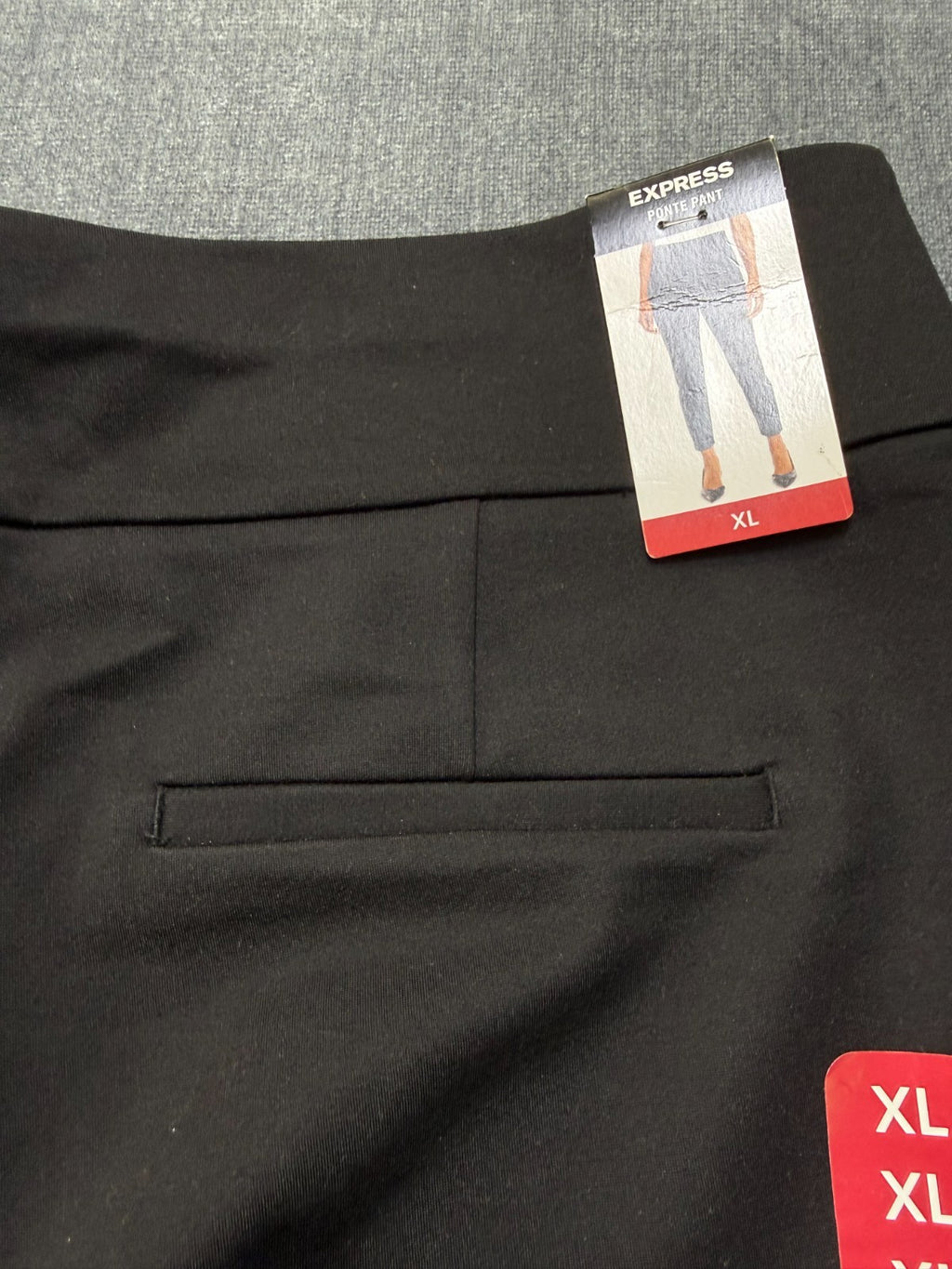 NWT Express Ponte Pants Women's XL Black Straight Leg Casual Wear Preppy Pull-On