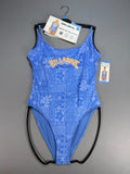 NWT Billabong One-Piece Swimsuit Women Large Blue Sleeveless Stretch Summer Gear