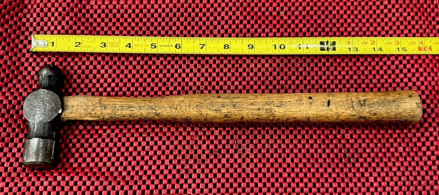 Vintage STANLEY Ball Peen Hammer 15” Long  Made In USA