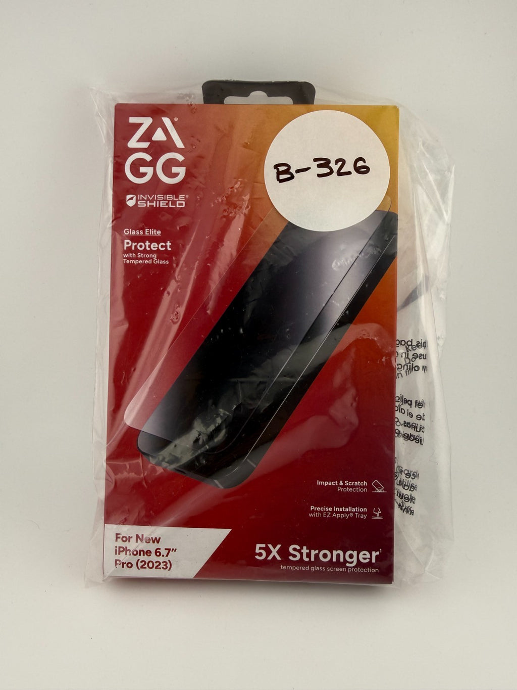 ZAGG InvisibleShield Glass Elite Antimicrobial Screen Protector iPhone 15 P/M