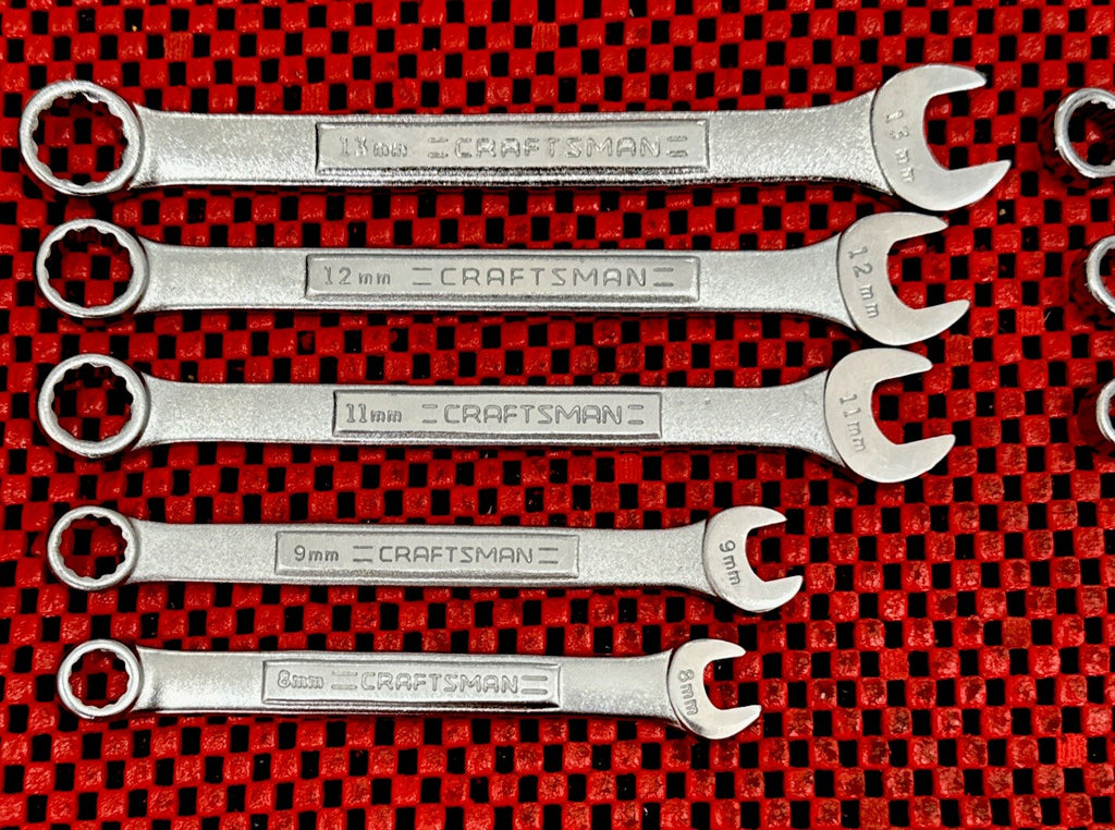 CRAFTSMAN NEW LOT OF 8 METRIC SAE COMBINATION WRENCHES LOT OF 8 NEW