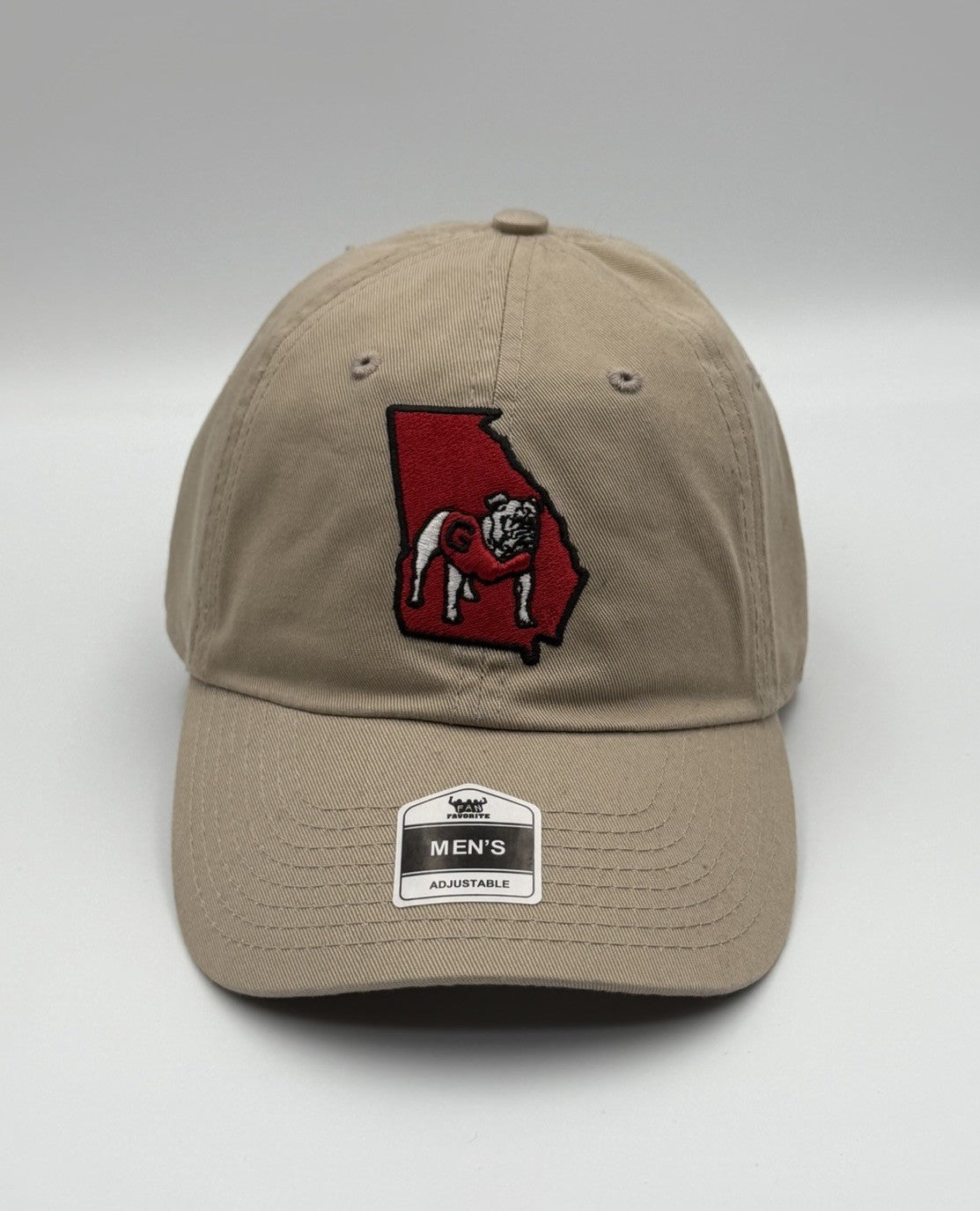 Georgia Bulldogs Fan Favorite '47 Brand Mascot Khaki Relaxed-Fit Hat Cap NEW