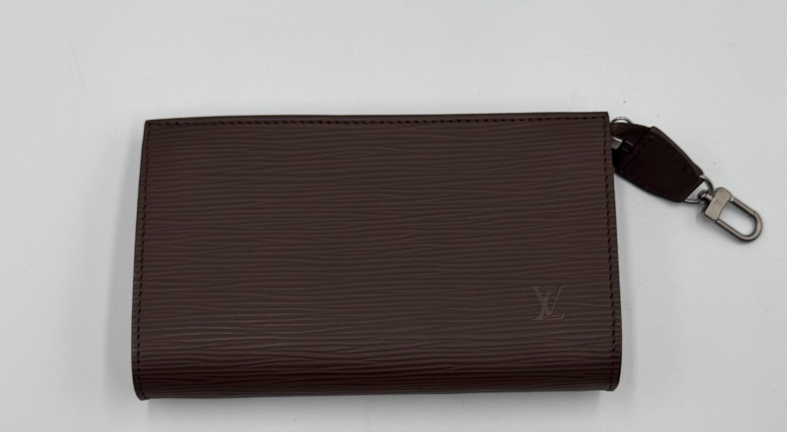 Authentic Louis Vuitton Brown Epi Leather Pochette Accessoires Bag Women's