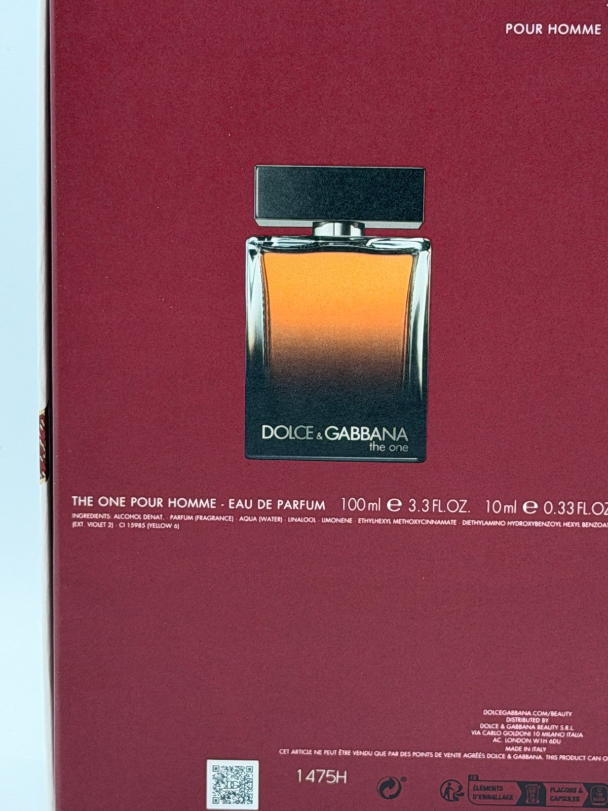 NEW Dolce & Gabbana The One For Men's Eau de Parfum - 2 Piece Gift Set