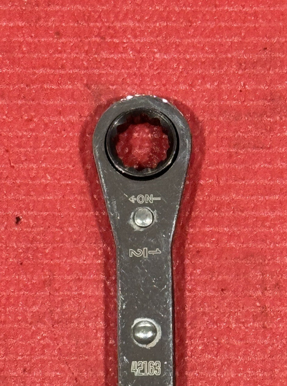 Vintage Craftsman 42163 1/2" X 9/16" Ratcheting Box Wrench 12 Pt Made IN USA