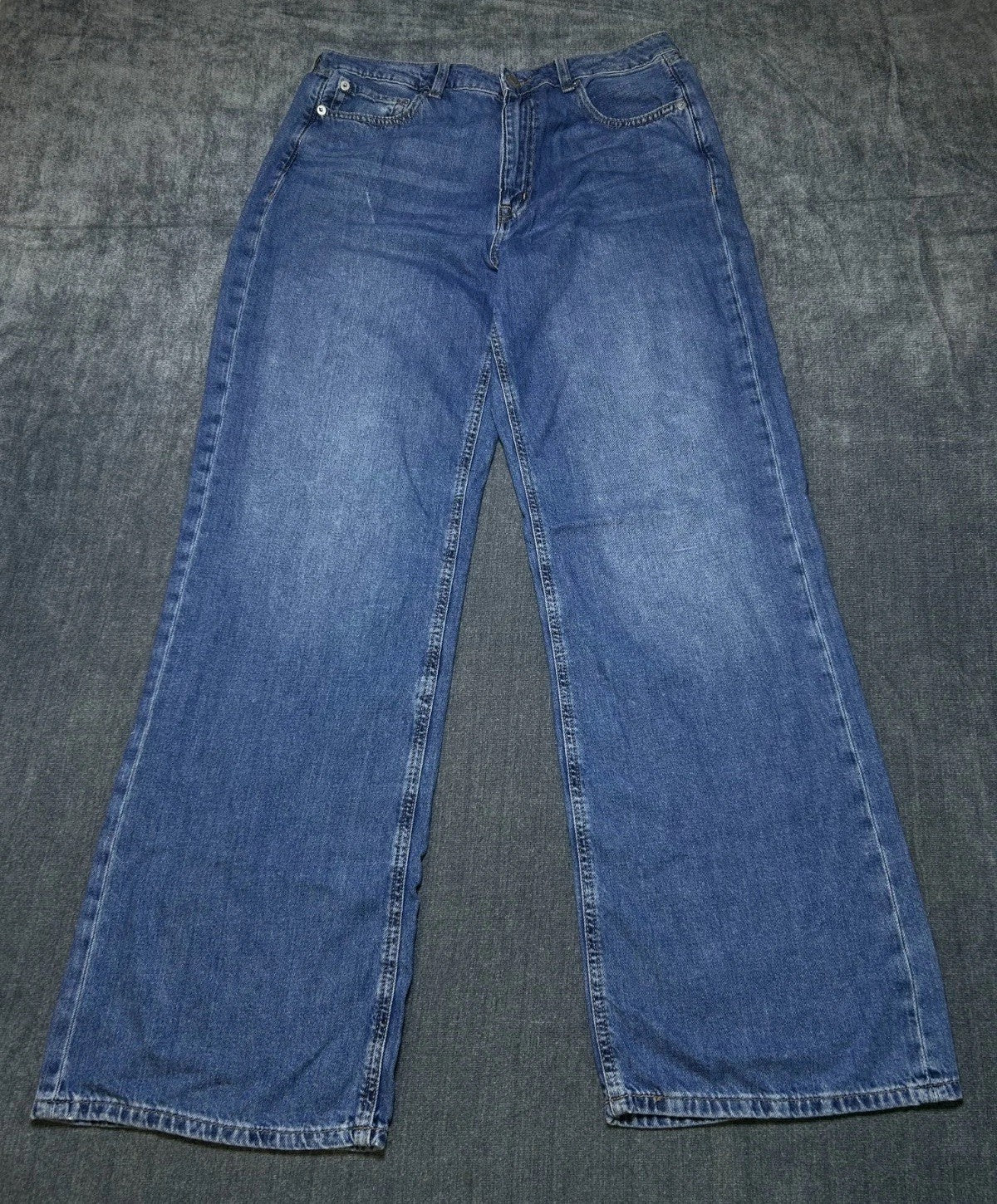 NWT Aeropostale Vintage Inspired Wide Leg Jeans Women's 10 Blue Denim High Rise