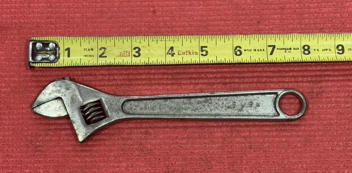 Vintage UTICA Tools 91-8  8" adjustable wrench Forge Steel Made in USA