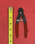 Vintage RARE Wire Stripper & Cutter w/ Red Cushioned Grip Handle
