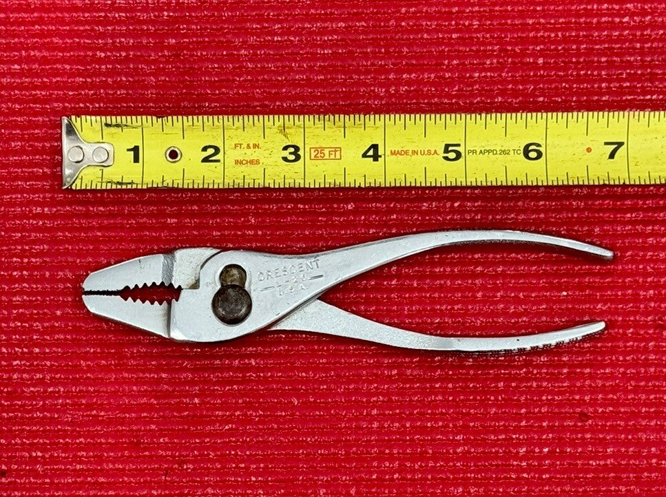 Vintage Crescent L26 Pliers Thin nose slip joint pliers Made In USA N3