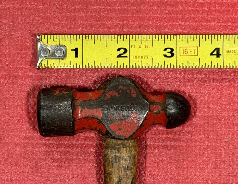 Vintage Channellock Ball Peen Hammer 11.2 oz Total W/Og Handle