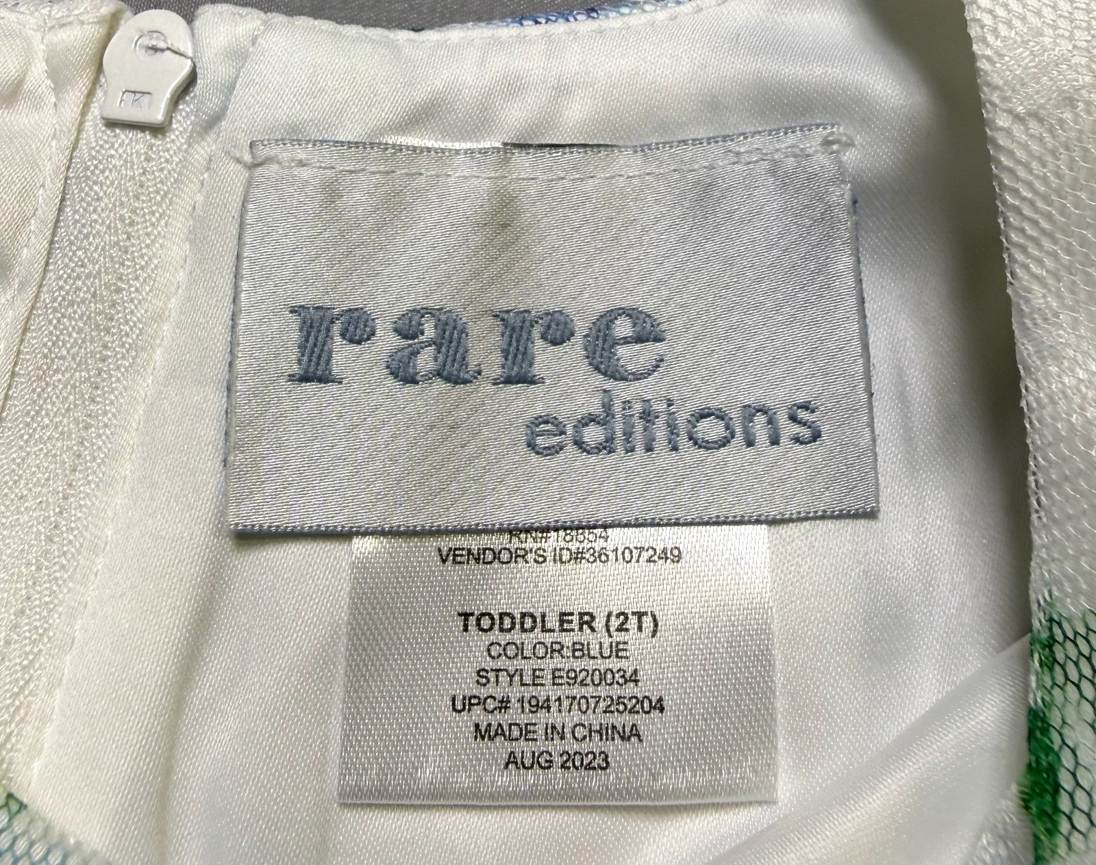 NWT Rare Editions Occasion Dress Baby Toddlers 2T Blue Floral Lined Lightweight