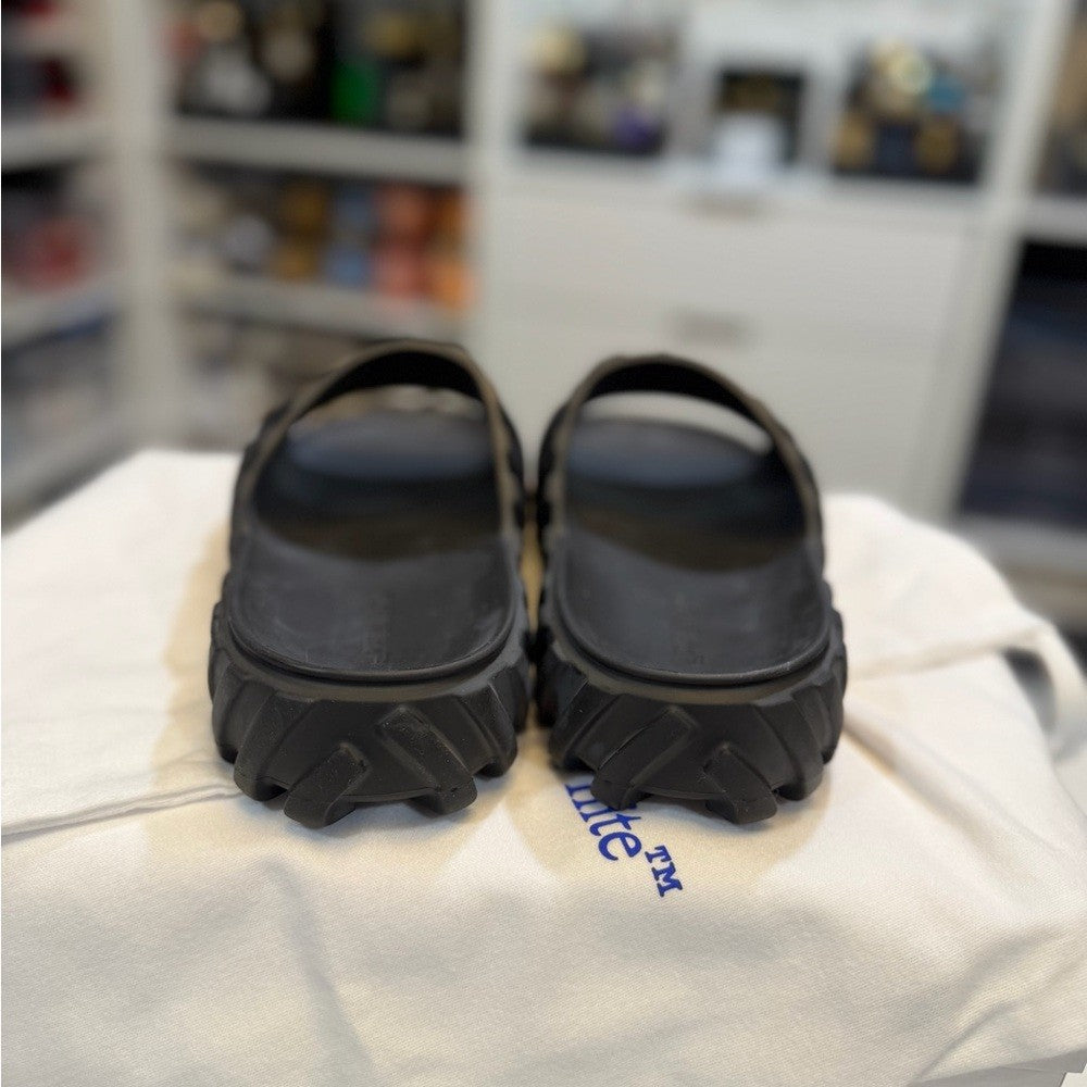 Off-White Black Men's Slide Sandals