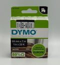 NEW DYMO D1 53713 S0720930 Standard Label Tape Black on White - 24mm 1" x 23ft