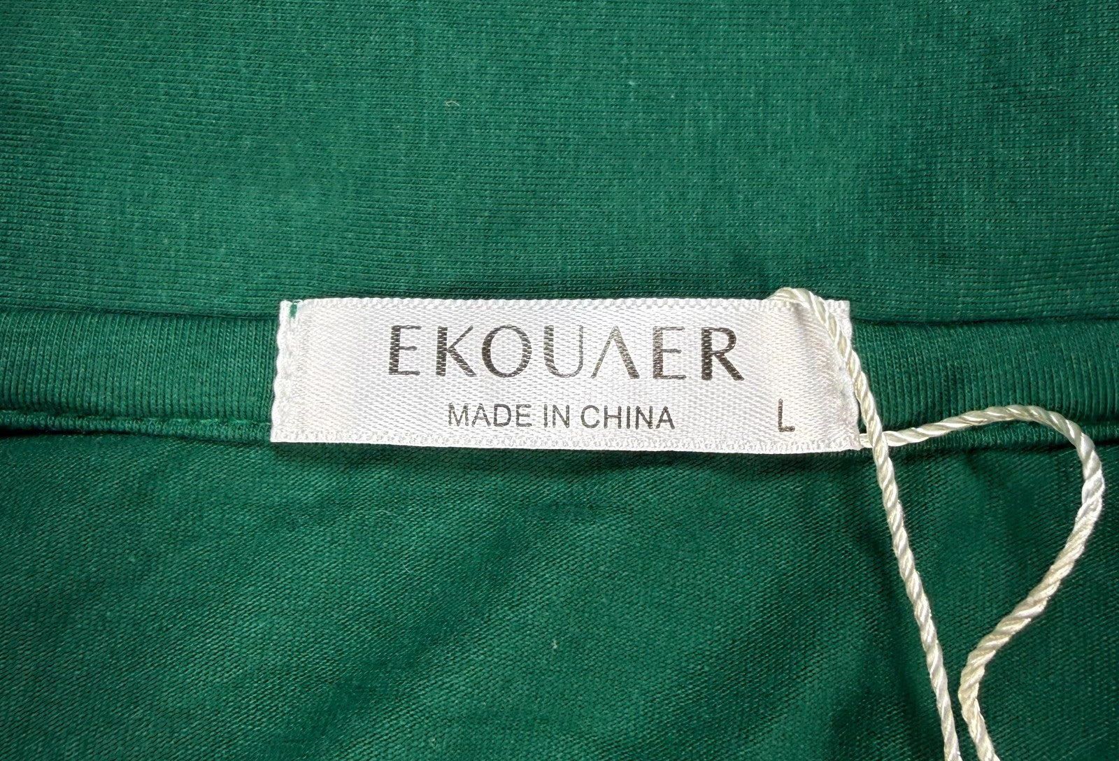 Ekouaer Pajama Set Women's Large Green Short Sleeve Button Down Short Sleeve