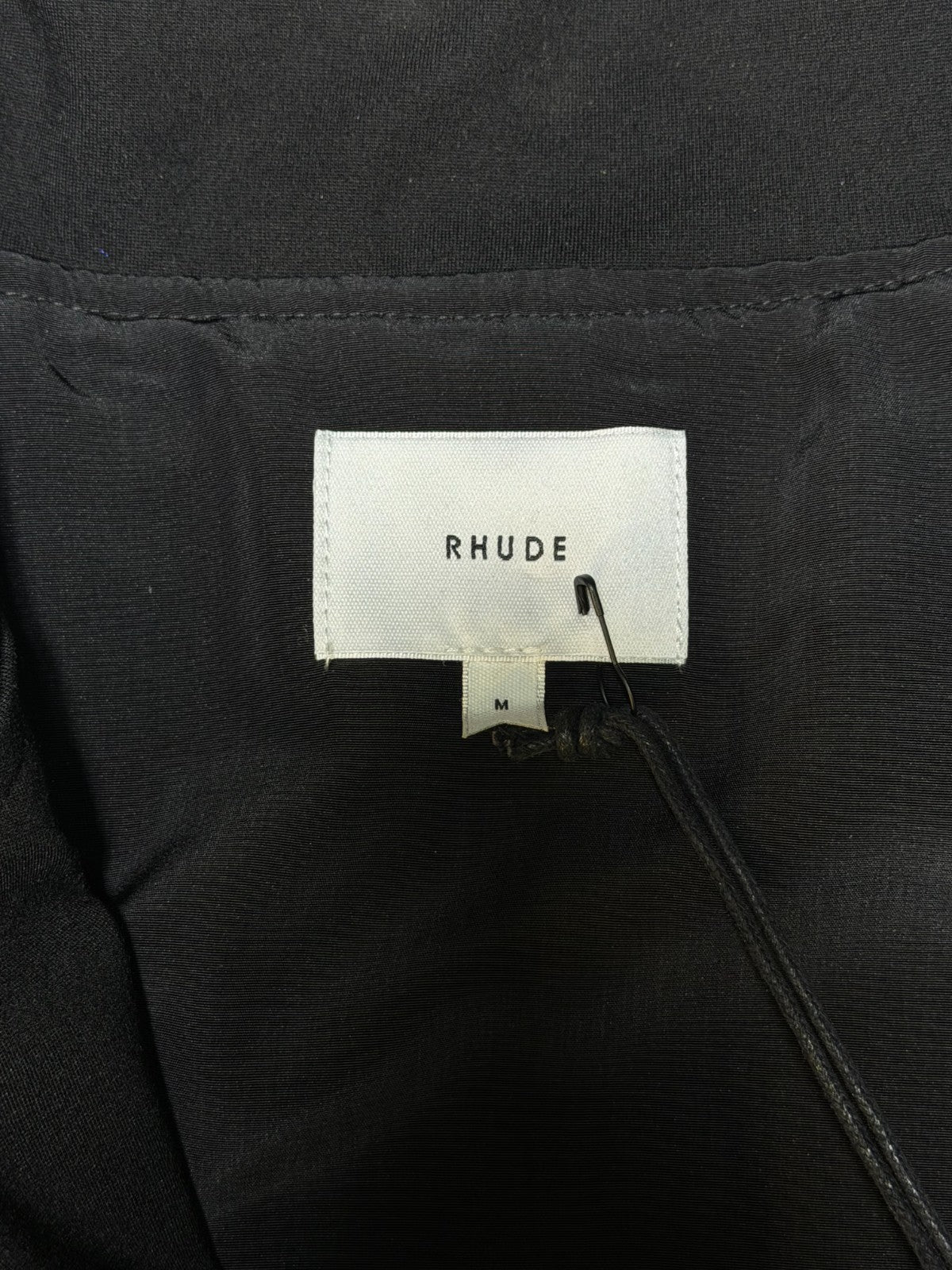 NWT Rhude Traxedo Jacket Men's Medium Black Full-Zip Long Sleeve Slash Pockets