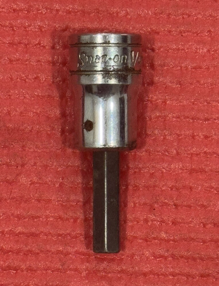 Snap On Tools FA8A USA 3/8" Drive 1/4" SAE Hex Bit Chrome Socket Made In USA